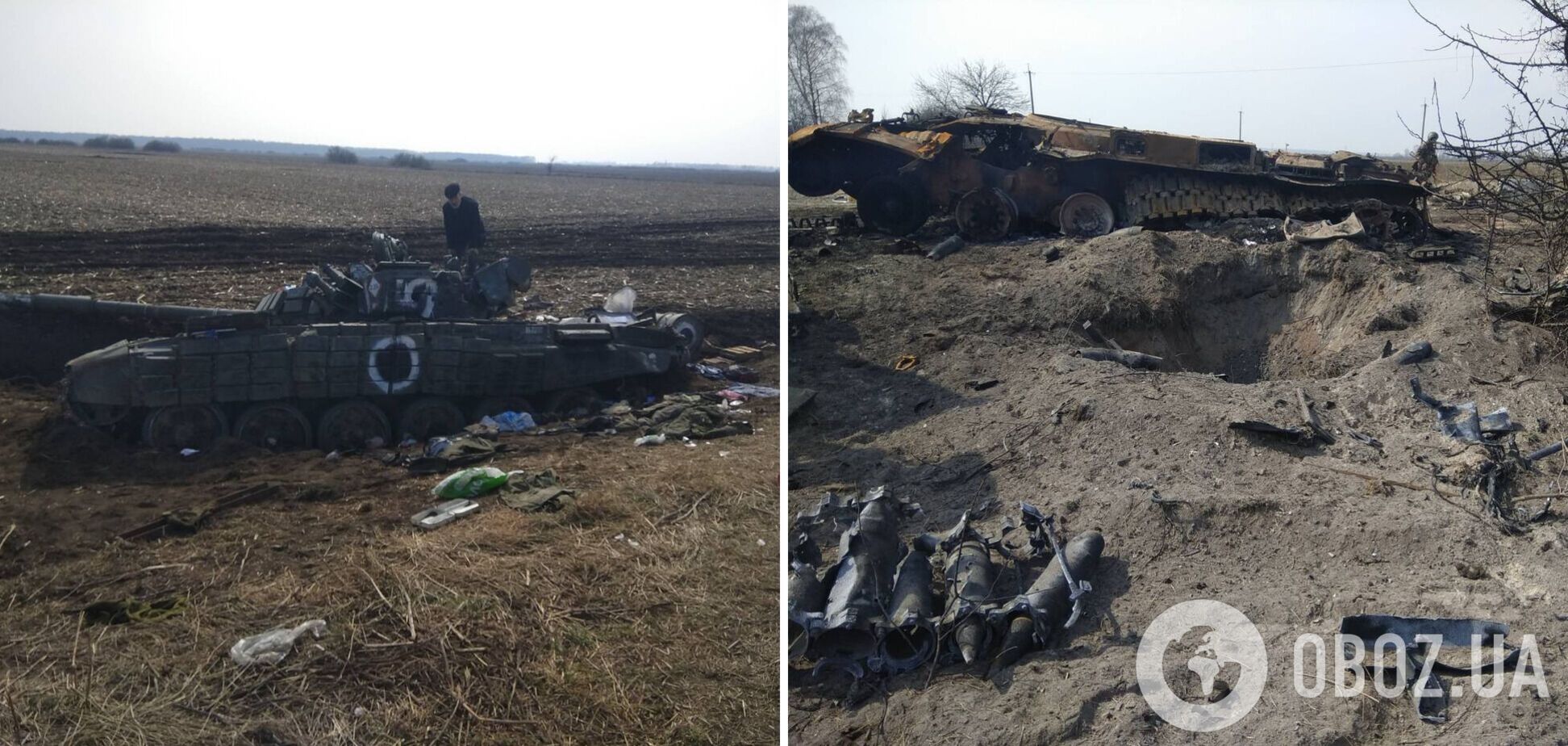ВСУ уничтожили еще одну колонну бронетехники России на Черниговщине. Фото