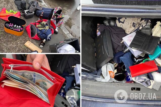 У багажнику машини знайшли вкрадені речі