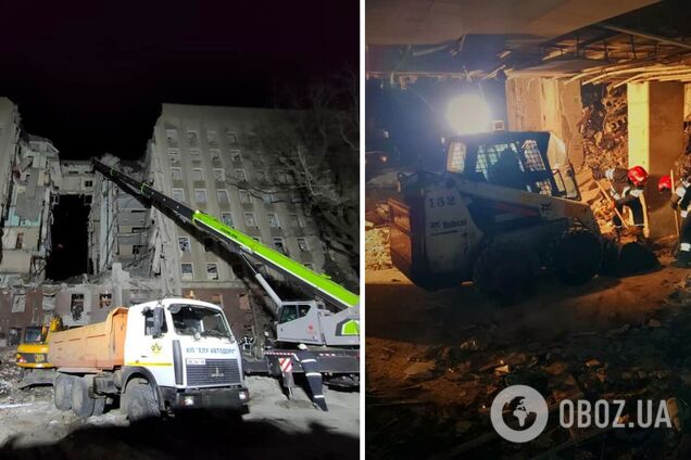 Рятувальники розбирали завали всю ніч: кількість жертв ракетного удару по ОДА в Миколаєві зросла до 20. Фото