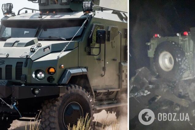 Под Черниговом взорвался бронеавтомобиль MRAP 'Варта'