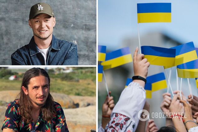 Исполнители вместе спели песню 'Ой у лузі червона калина'.