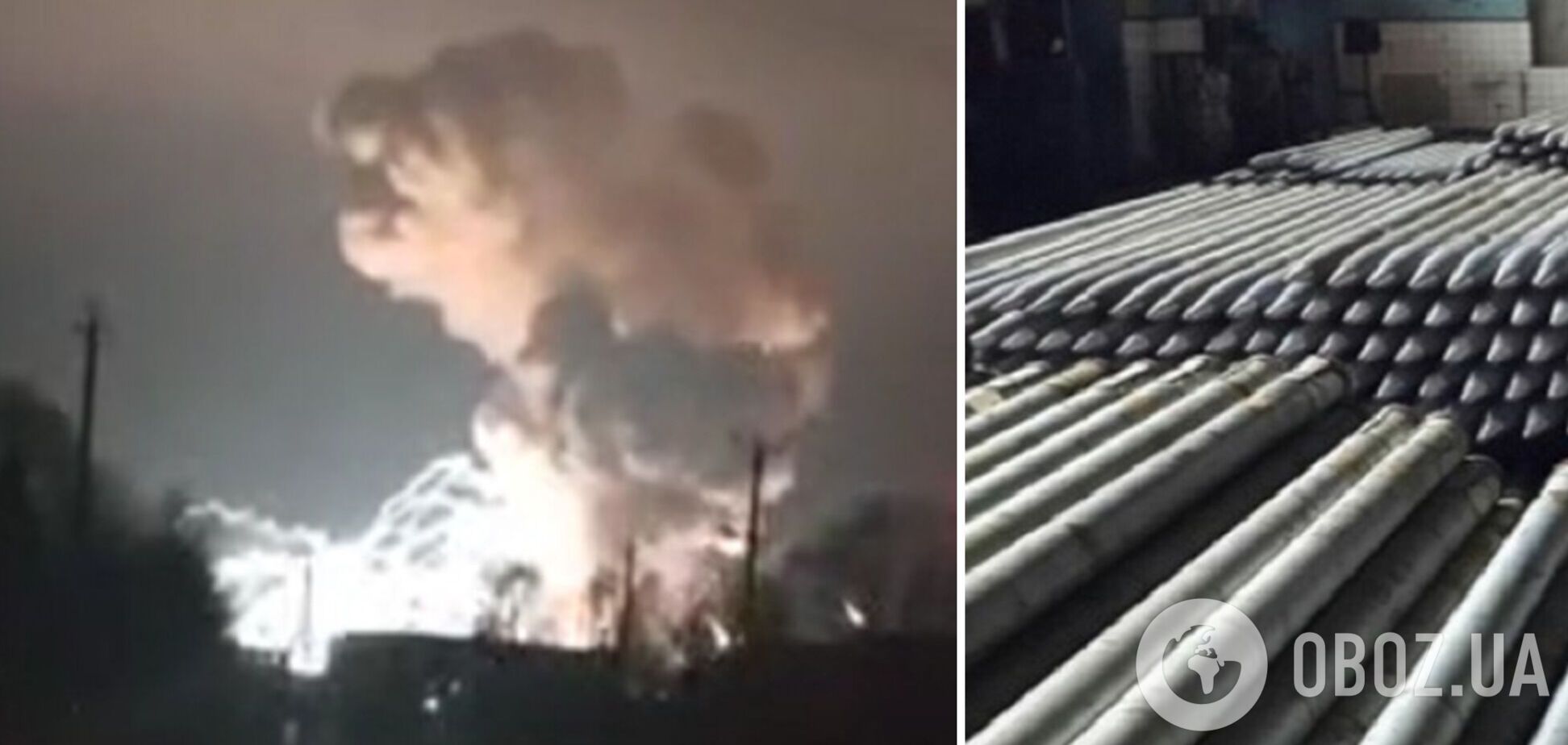 Горит и детонирует: на Луганщине снова 'курили' возле склада с боеприпасами. Видео