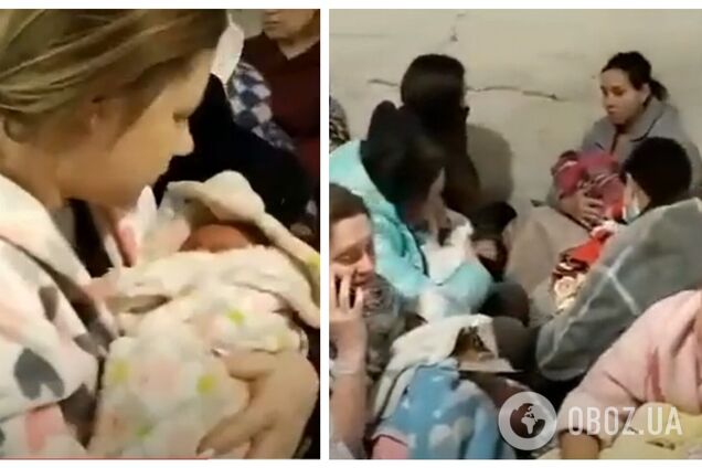 В Одесі в бомбосховищі пологового будинку через російські обстріли ховаються матері з новонародженими. Відео