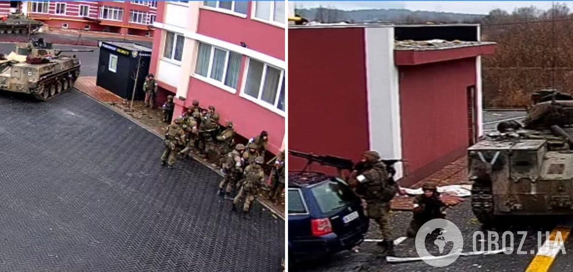 В Гостомеле оккупанты обстреляли дом и взяли в заложники десятки людей. Фото и видео