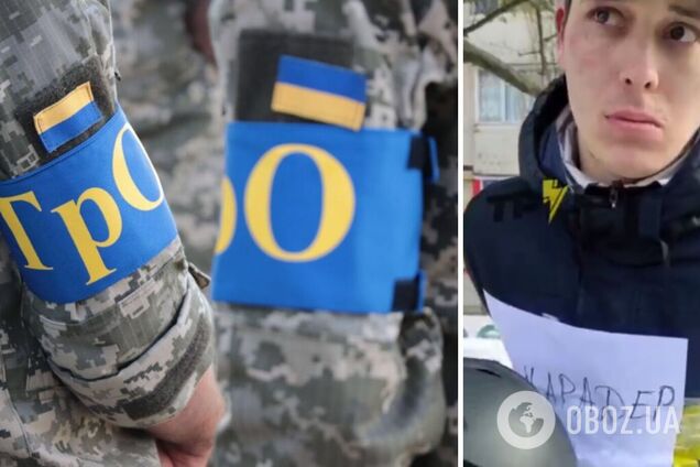 У Харкові мародера, який украв у бабусі їжу, прив'язали до стовпа та провели 'виховну' бесіду. Відео