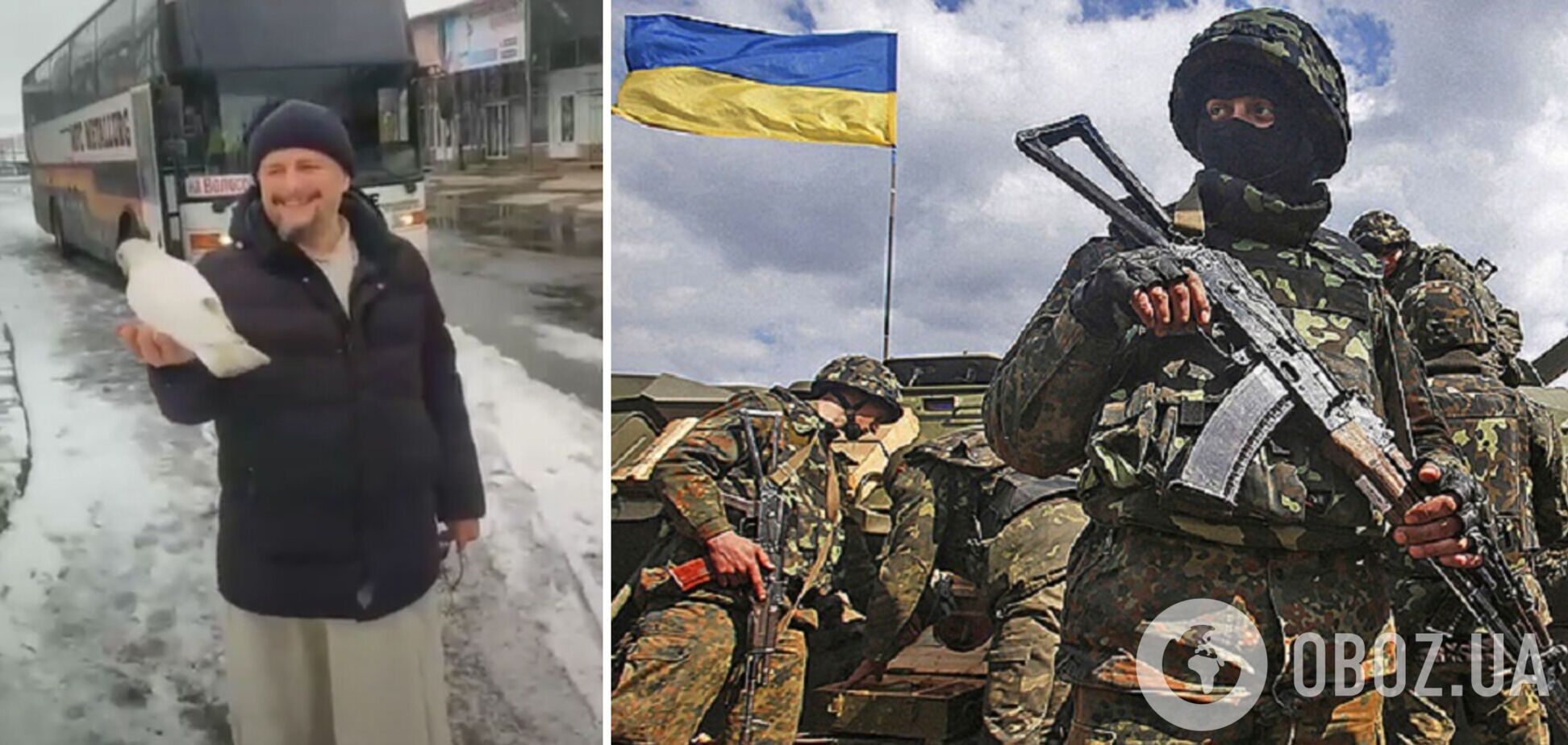 'Добро переможе зло, а світло – темряву': священникові, який евакуює людей, сів на руку білий голуб. Відео