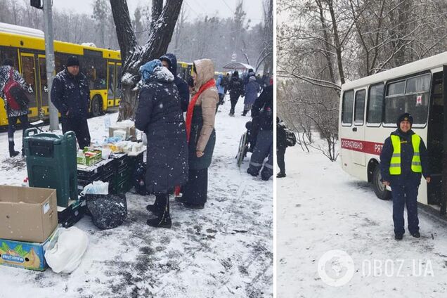 Населення вивозять автобусами і надають йому допомогу