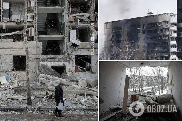 Разрушенные здания и дым: в сети показали последствия новой атаки РФ на Харьков. Фото и видео