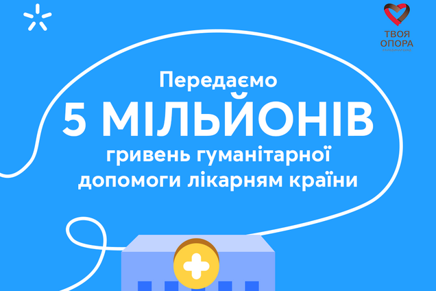 Київстар додатково виділив 5 млн грн гуманітарної допомоги лікарням