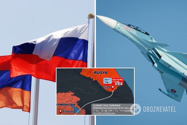 Турецький канал викрив схему відправлення Вірменією винищувачів Росії: Пашинян усе заперечує