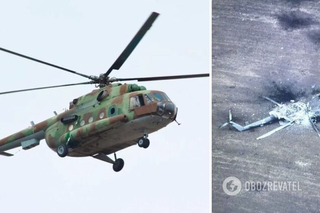 Українські захисники збили вертоліт Росії Мі-8 на східному фронті: з'явилося відео