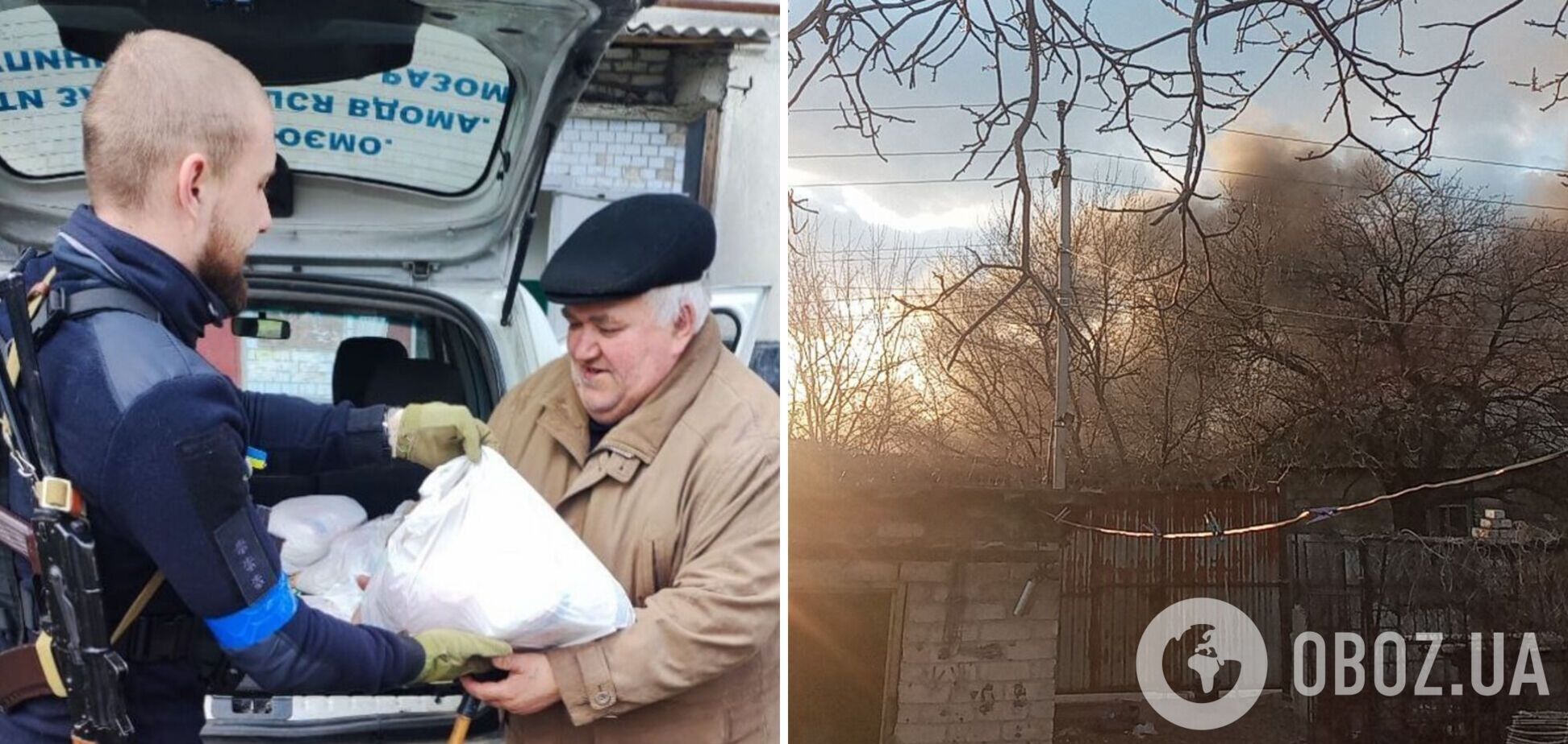 В Лисичанске патрульные попали под вражеский обстрел во время доставки продуктов населению. Видео