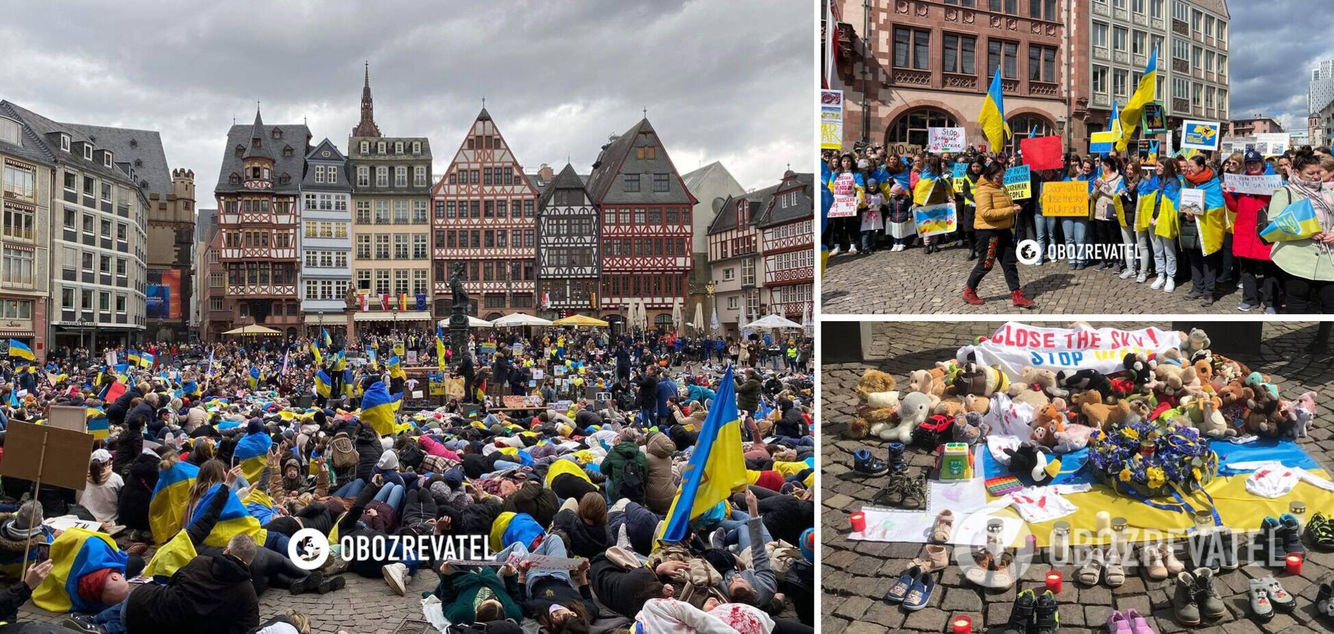 Во Франкфурте-на-Майне прошел митинг в поддержку Украины