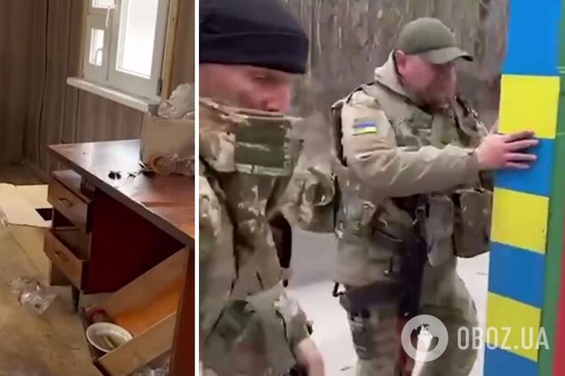 Війська РФ спаплюжили символіку Білорусі на держкордоні з Україною. Відео