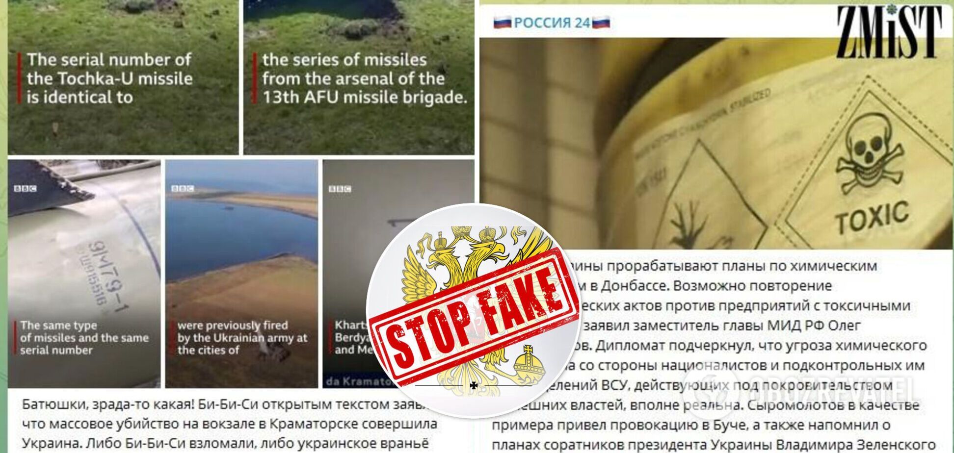 Україна обстріляла Краматорськ та планує хімічні атаки на Донбасі: російські фейки за 13 квітня