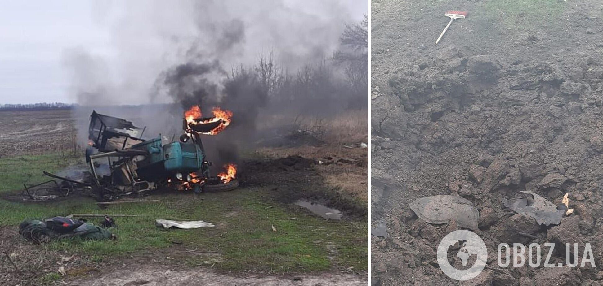 На Чернігівщині трактор підірвався на протитанковій міні, водій загинув. Фото