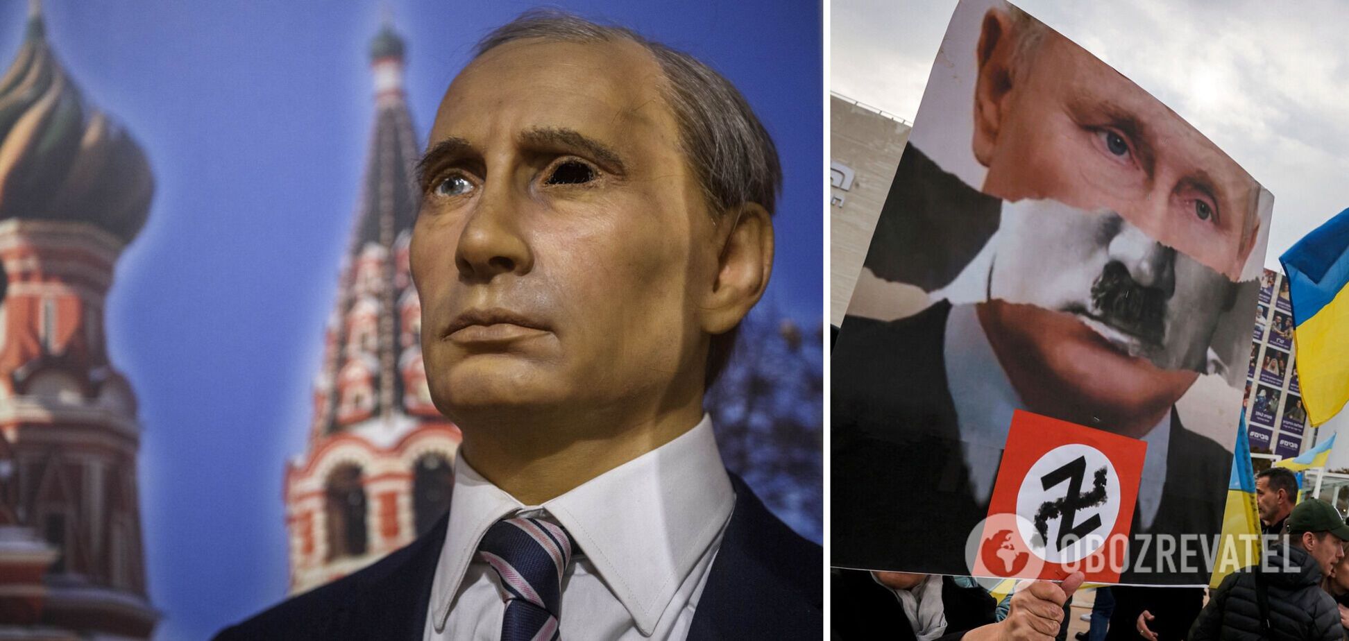В музее Рима восковому Путину выдавили глаз