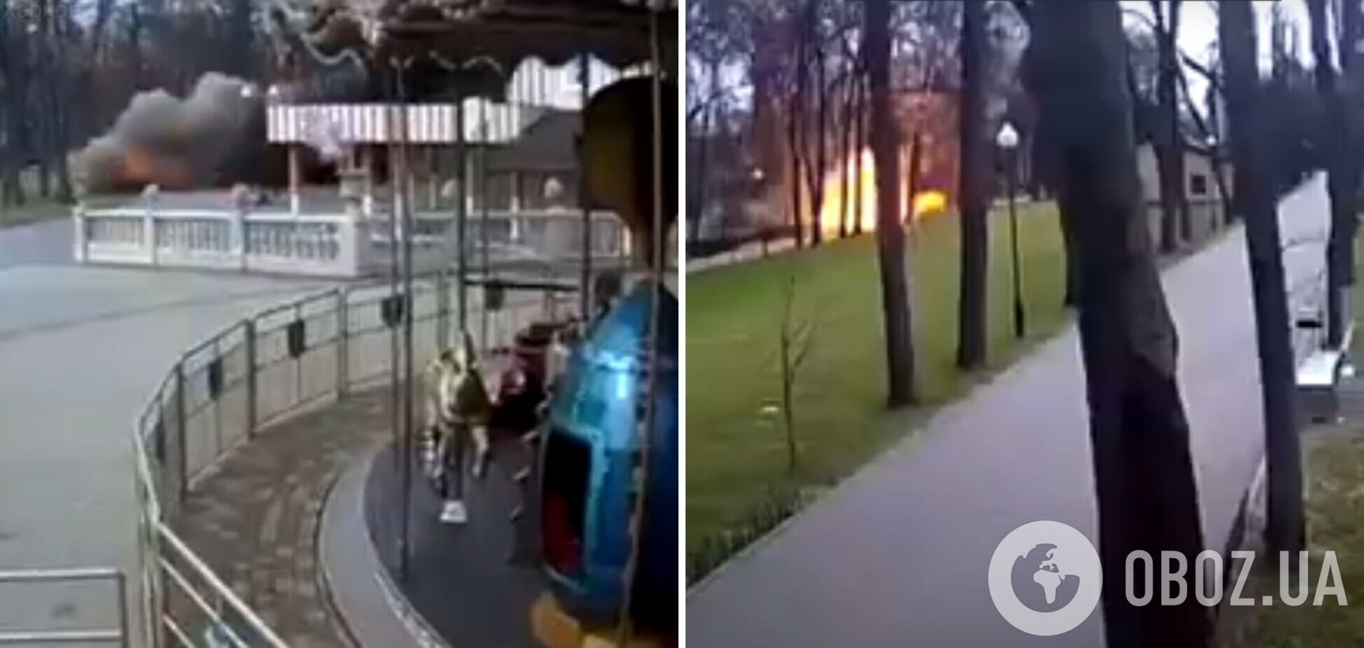 Там не было ни одного 'стратегического' объекта: обстрел оккупантами парка в Харькове попал на видео