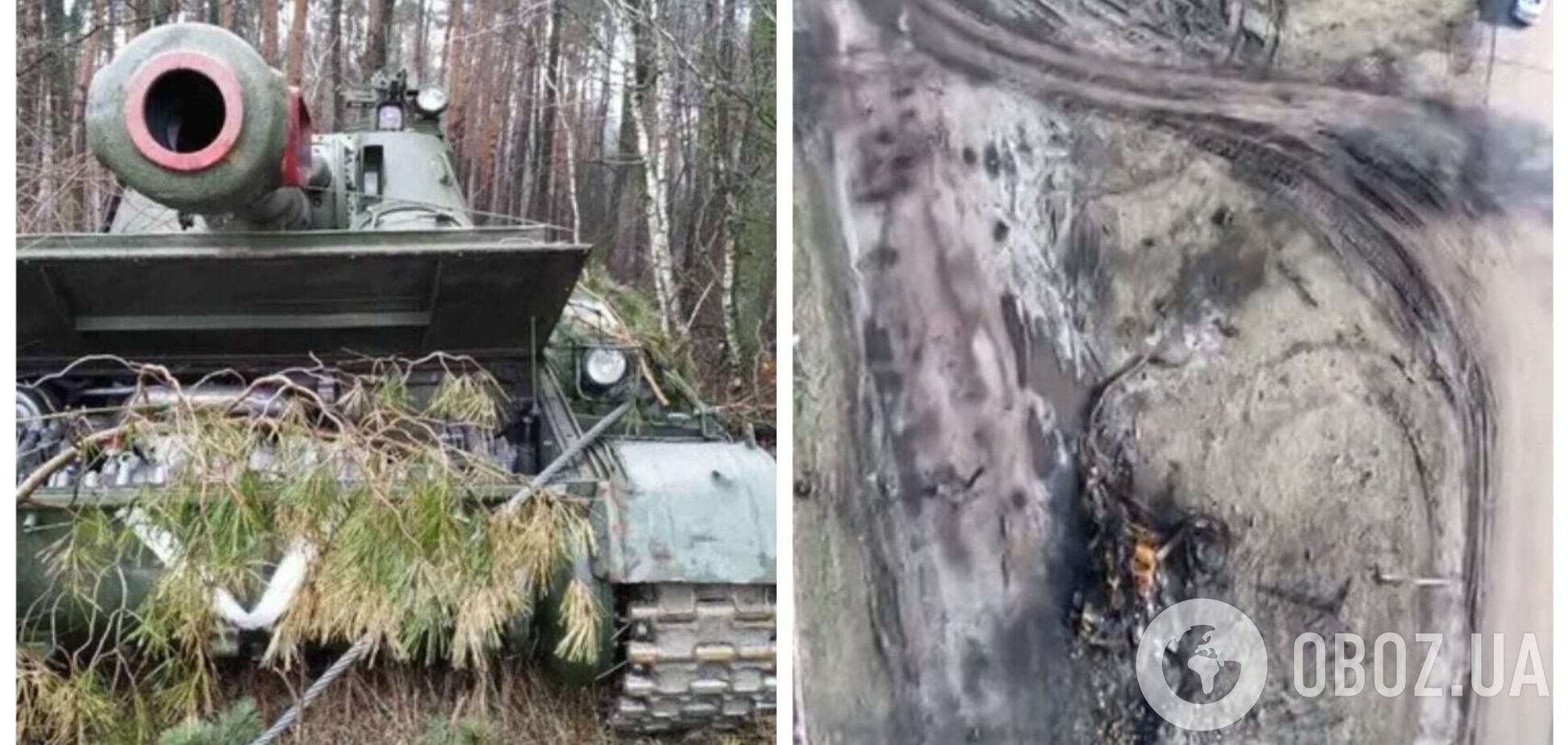 На Черниговщине украинские защитники уничтожили гаубицу 2С3 'Акация' оккупантов. Видео