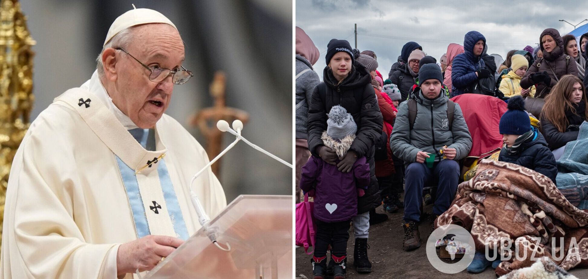 Папа Римский назвал расизмом отношение к украинским беженцам в Европе: принимают лучше других