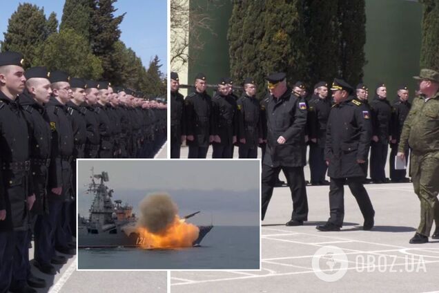 В России показали странное видео с моряками затонувшего крейсера 'Москва'