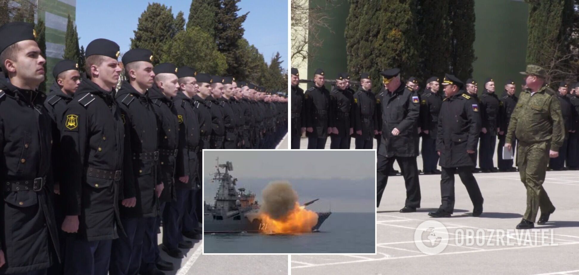 В России показали странное видео с моряками затонувшего крейсера 'Москва'