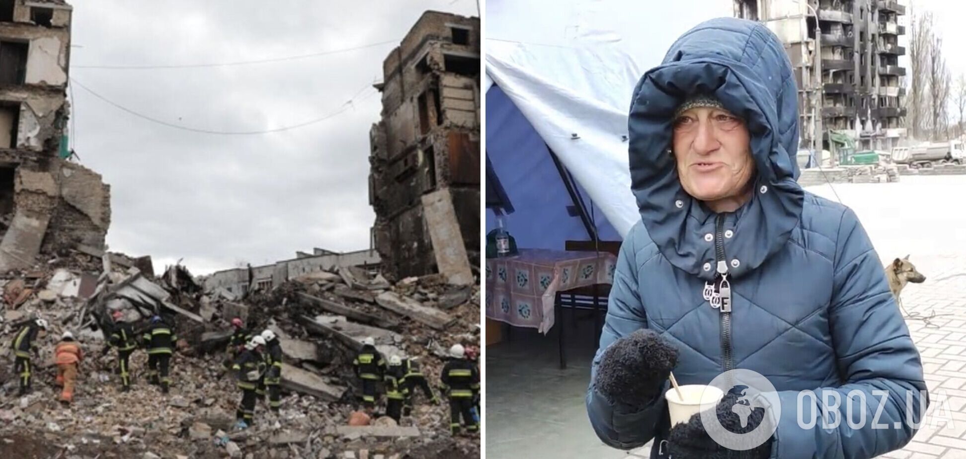 В Бородянке женщина помогла выжить людям под завалами дома, принося воду и еду