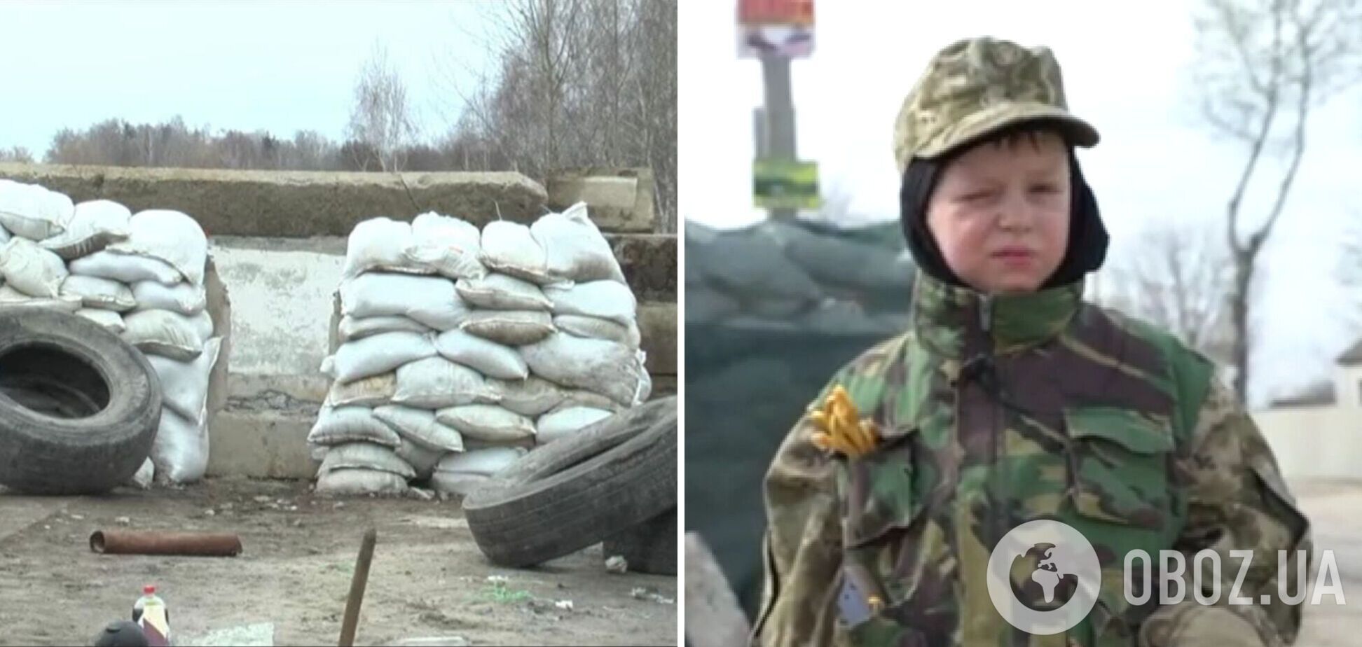 'Смелость не имеет возраста': шестилетний мальчик помогает пограничникам на блокпосту под Харьковом. Видео