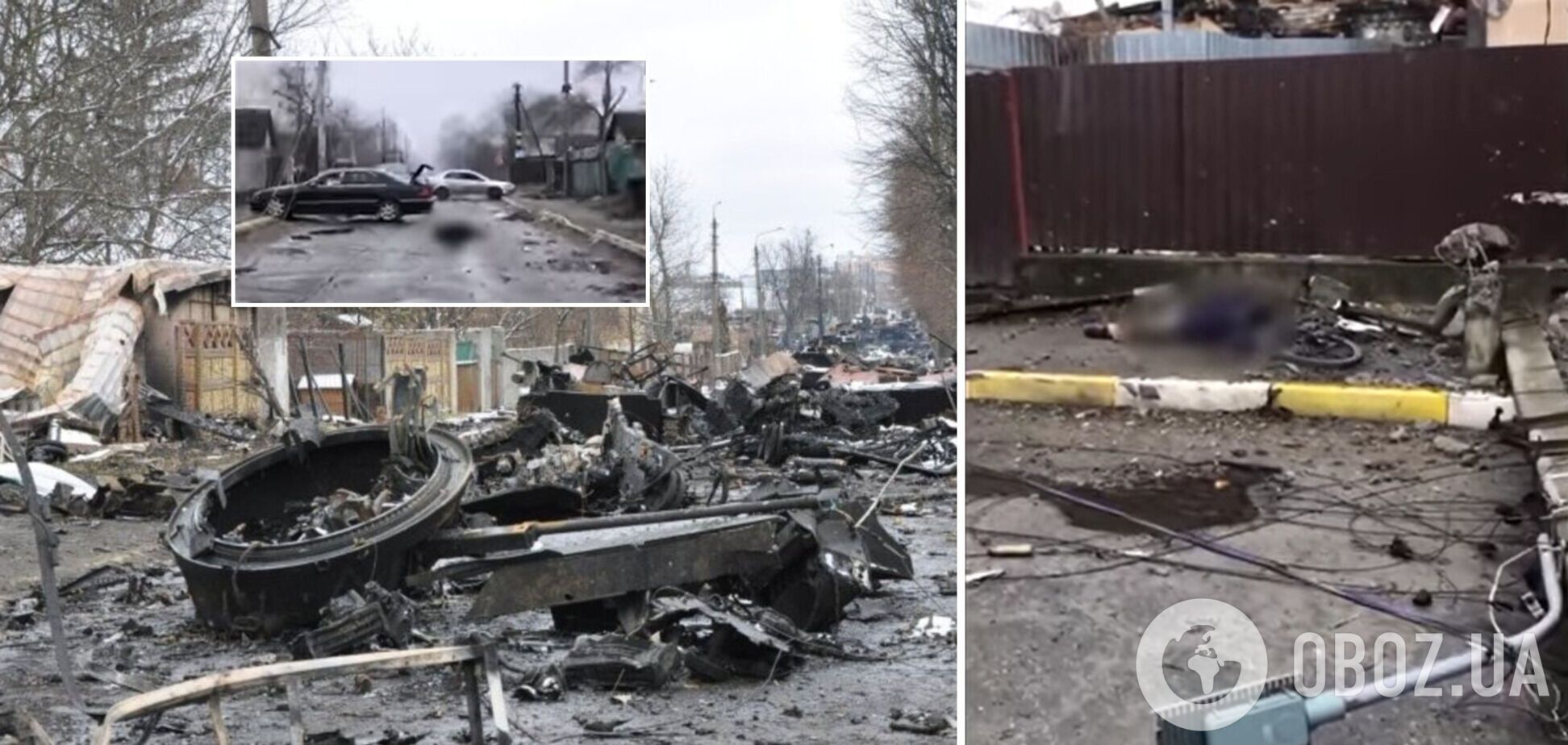 Разгромленные авто и тела убитых на улицах: появилось видео из освобожденной от оккупантов Бучи