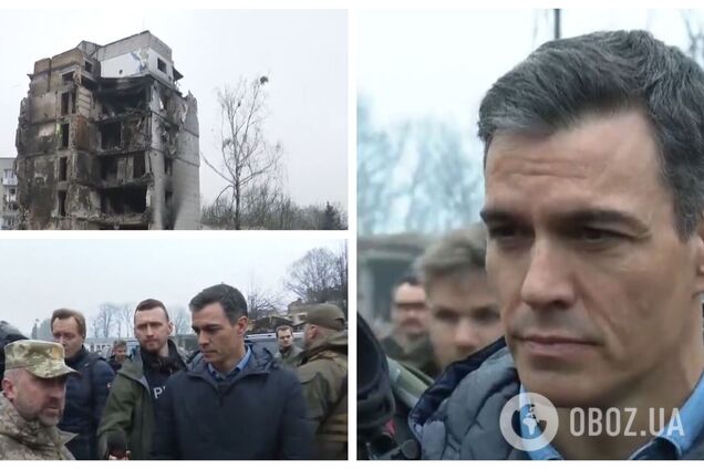 Прем'єр-міністр Іспанії побував у Бородянці та заявив, що шокований звірствами російської армії. Відео