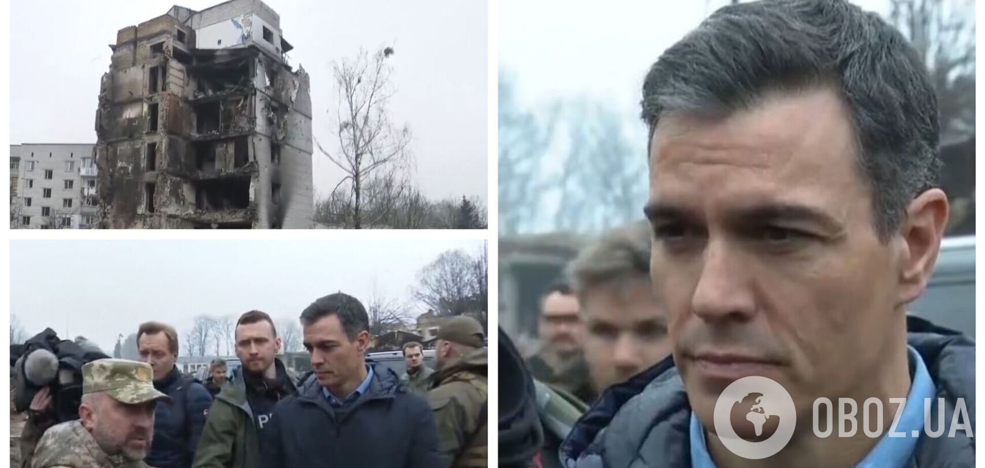 Прем'єр-міністр Іспанії побував у Бородянці та заявив, що шокований звірствами російської армії. Відео