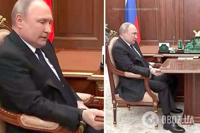 Президент РФ дуже нервував і хапався за стіл