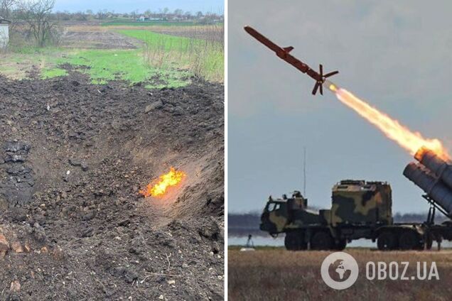 Войска РФ ударили ракетой по Днепропетровщине и задели газовую трубу. Фото с места