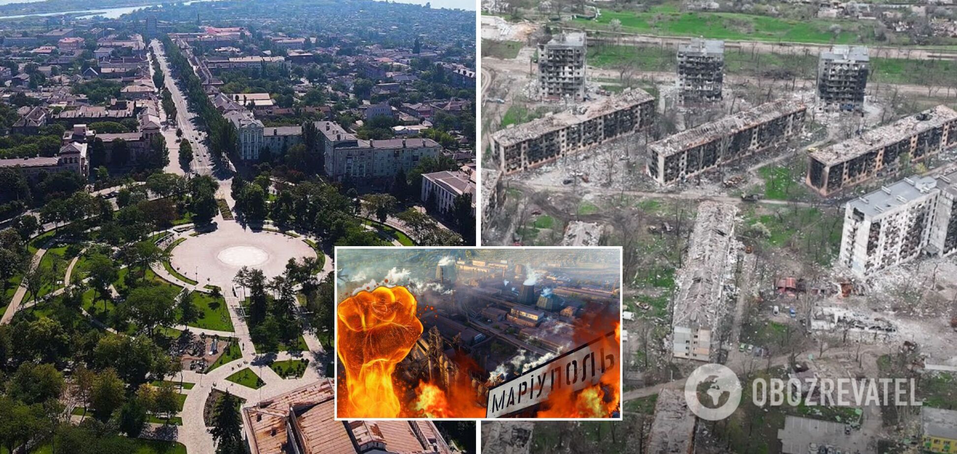 'Бог смотрит на город Марии сверху': защитники на Пасху показали фото разрушенного РФ Мариуполя