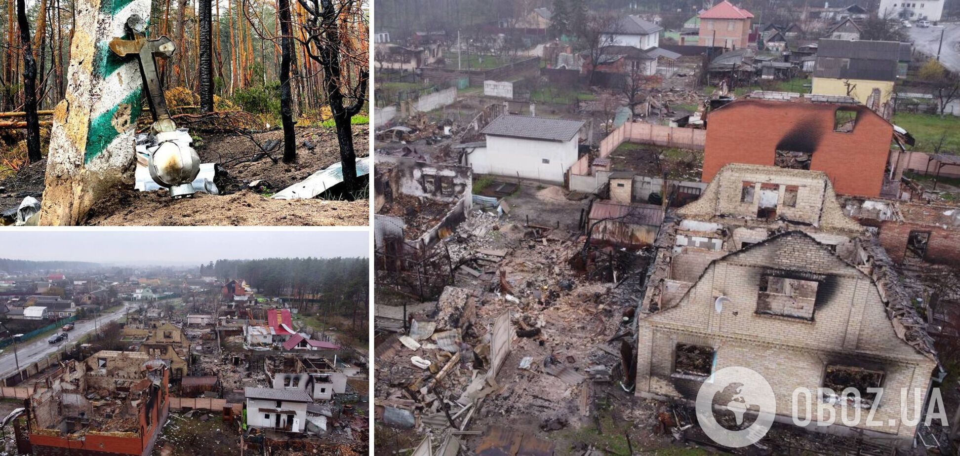 Большинство зданий в селе были разрушены оккупантами