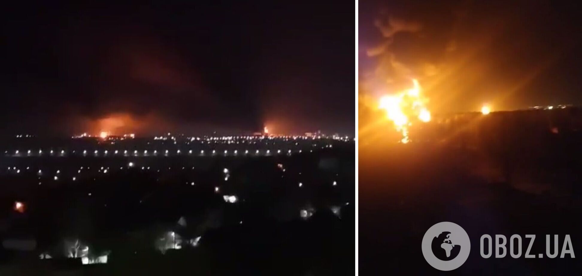 У російському Брянську прогриміли вибухи, пожежі охопили військову частину та нафтобазу. Відео
