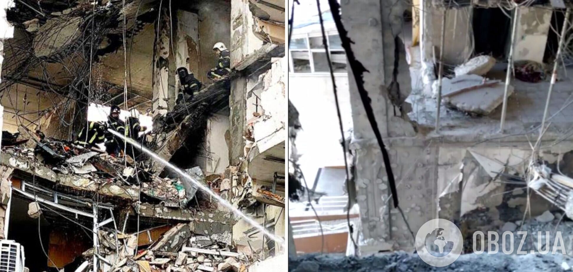 Обгоревшие стены и разруха: в сети появилось видео из квартиры дома, в который попала ракета в Одессе