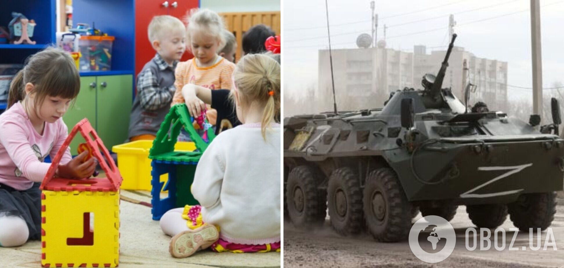 В окупованому Криму дітей у садках змушують малювати плакати на підтримку війни проти України