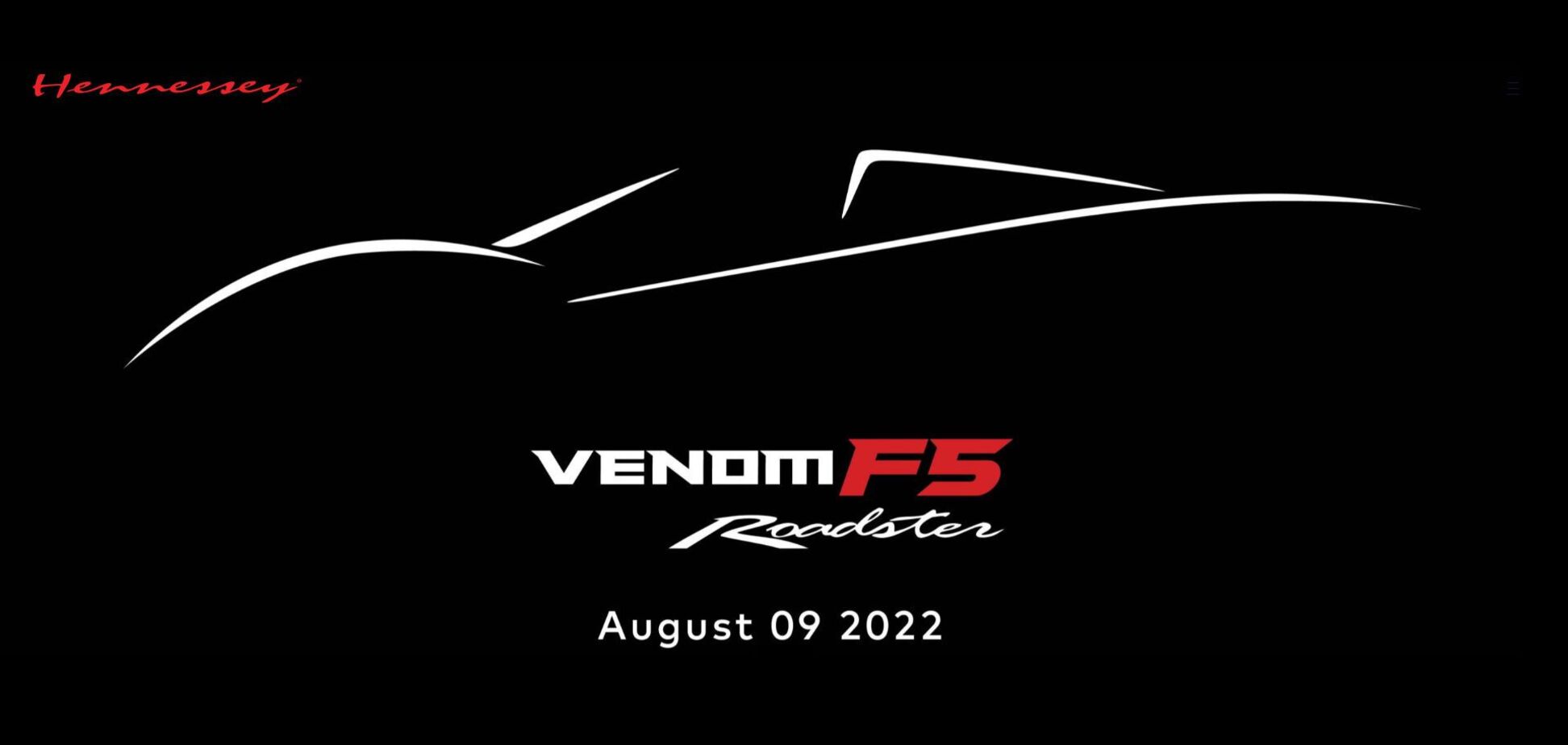 Hennessey Performance показал тизер нового Venom F5 Roadster