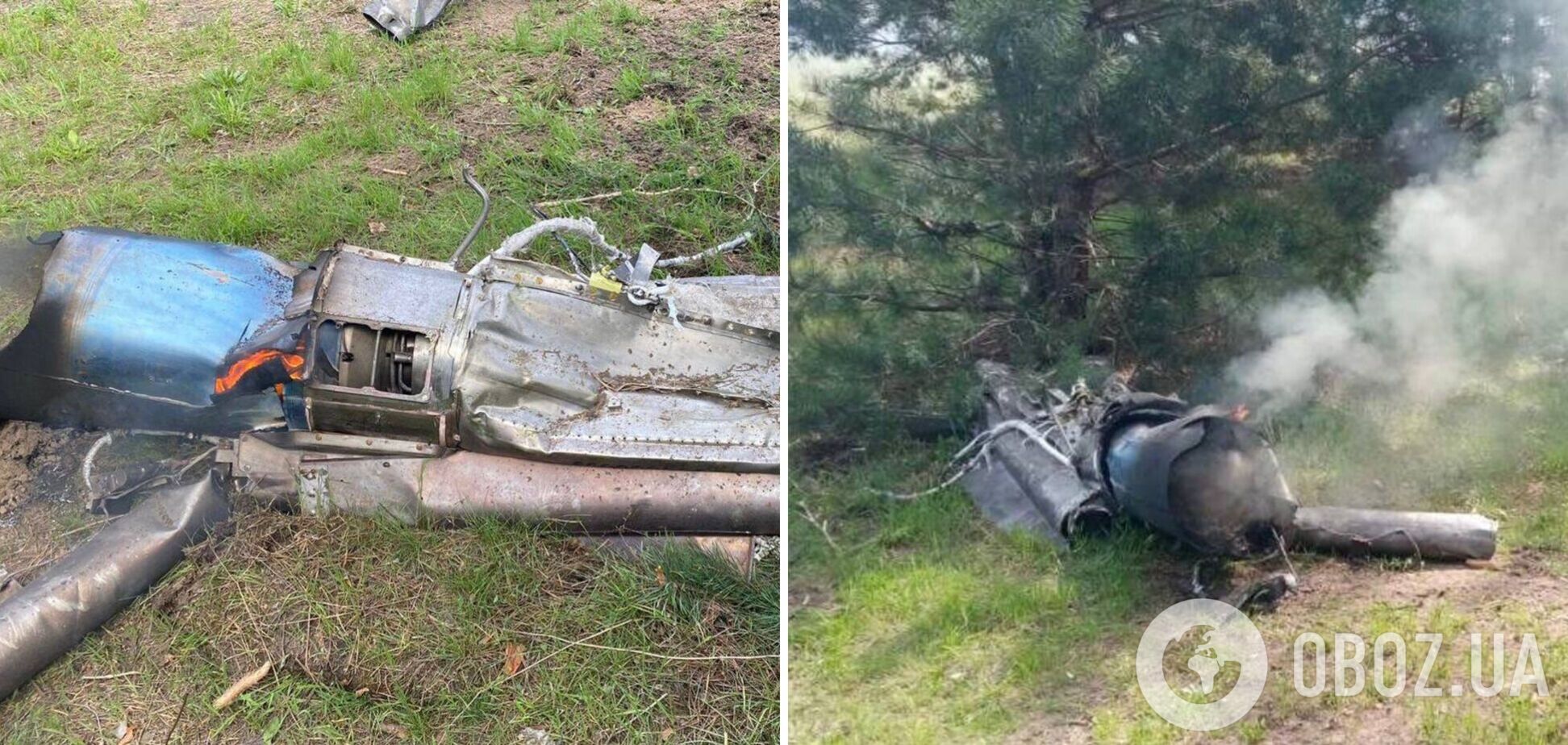На Днепропетровщине сбили вражескую ракету: обломки упали на поляне. Фото