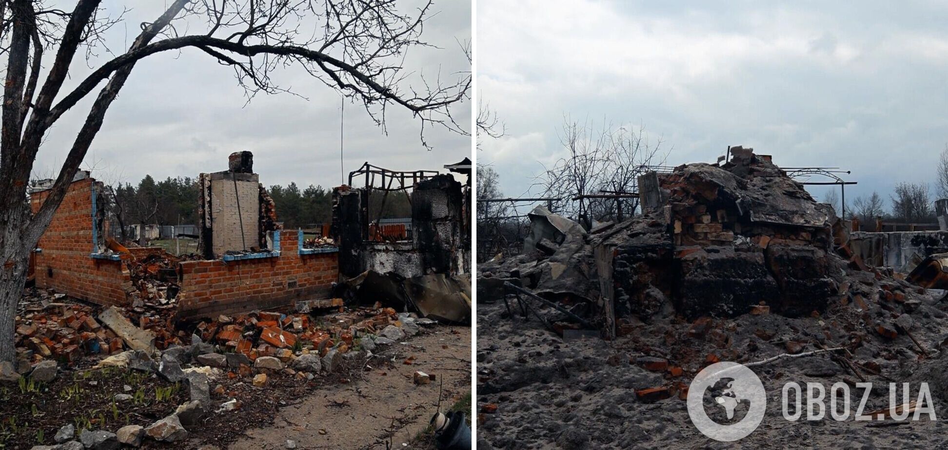 Житель Киевщины рассказал о преступлениях армии РФ: куски авиабомб лежат прямо в руинах домов. Видео