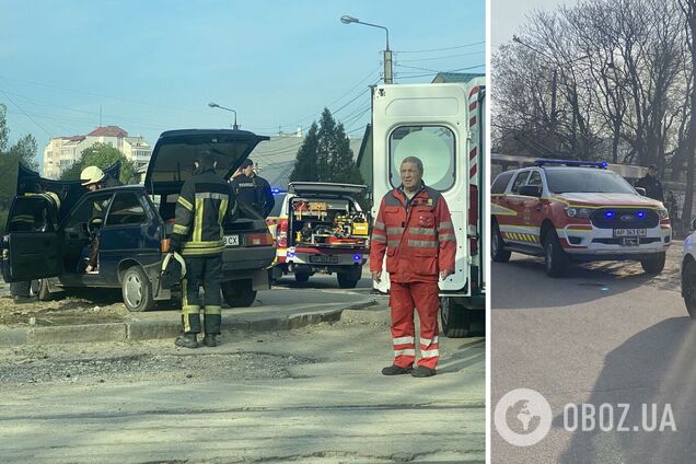 В Запорожье мужчина умер за рулем авто, машина влетела в людей на остановке: есть пострадавшие. Фото