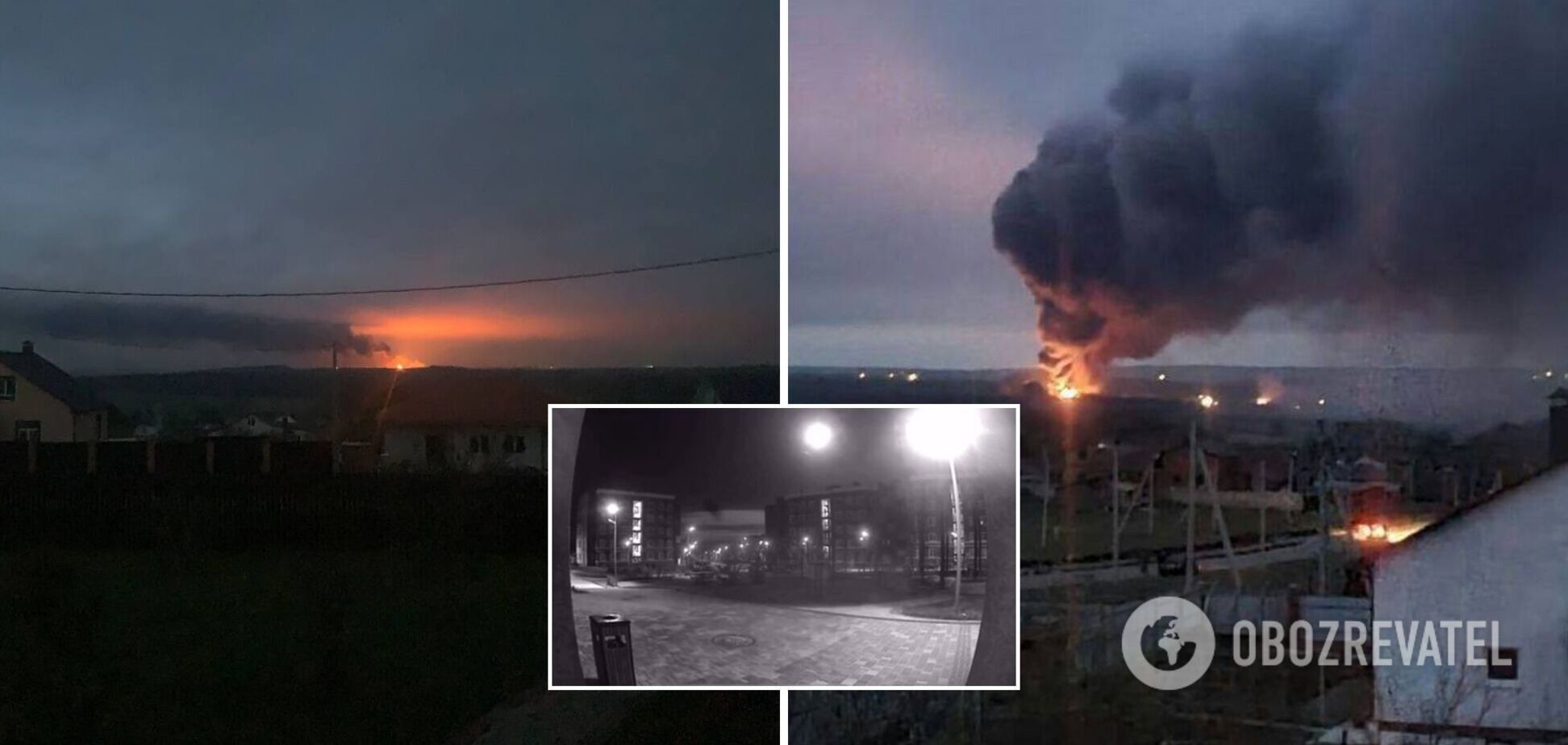 В Белгородской области прогремели взрывы, загорелся склад боеприпасов. Фото