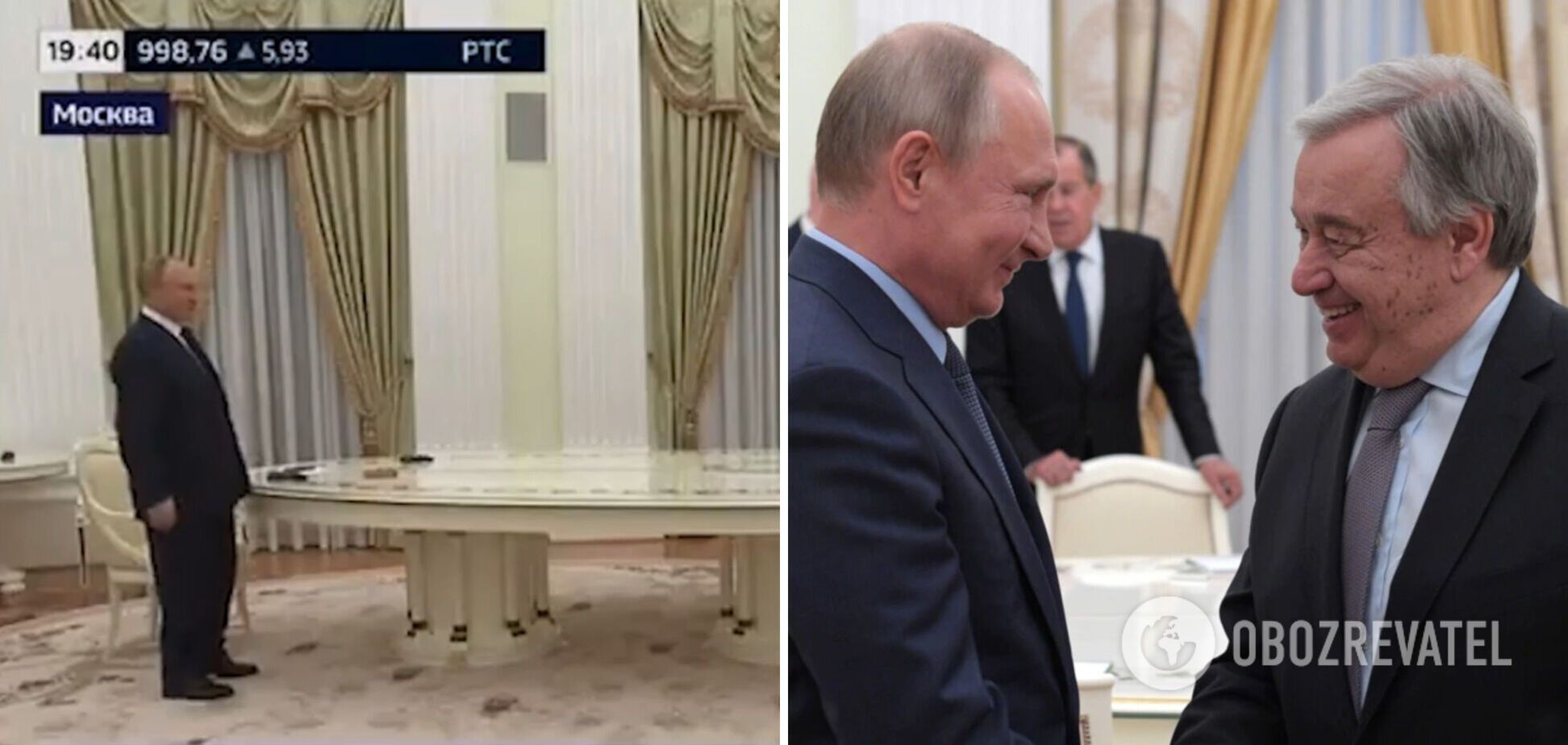 Путин на встрече с генсеком ООН хромал и отличился странным поведением. Фото и видео