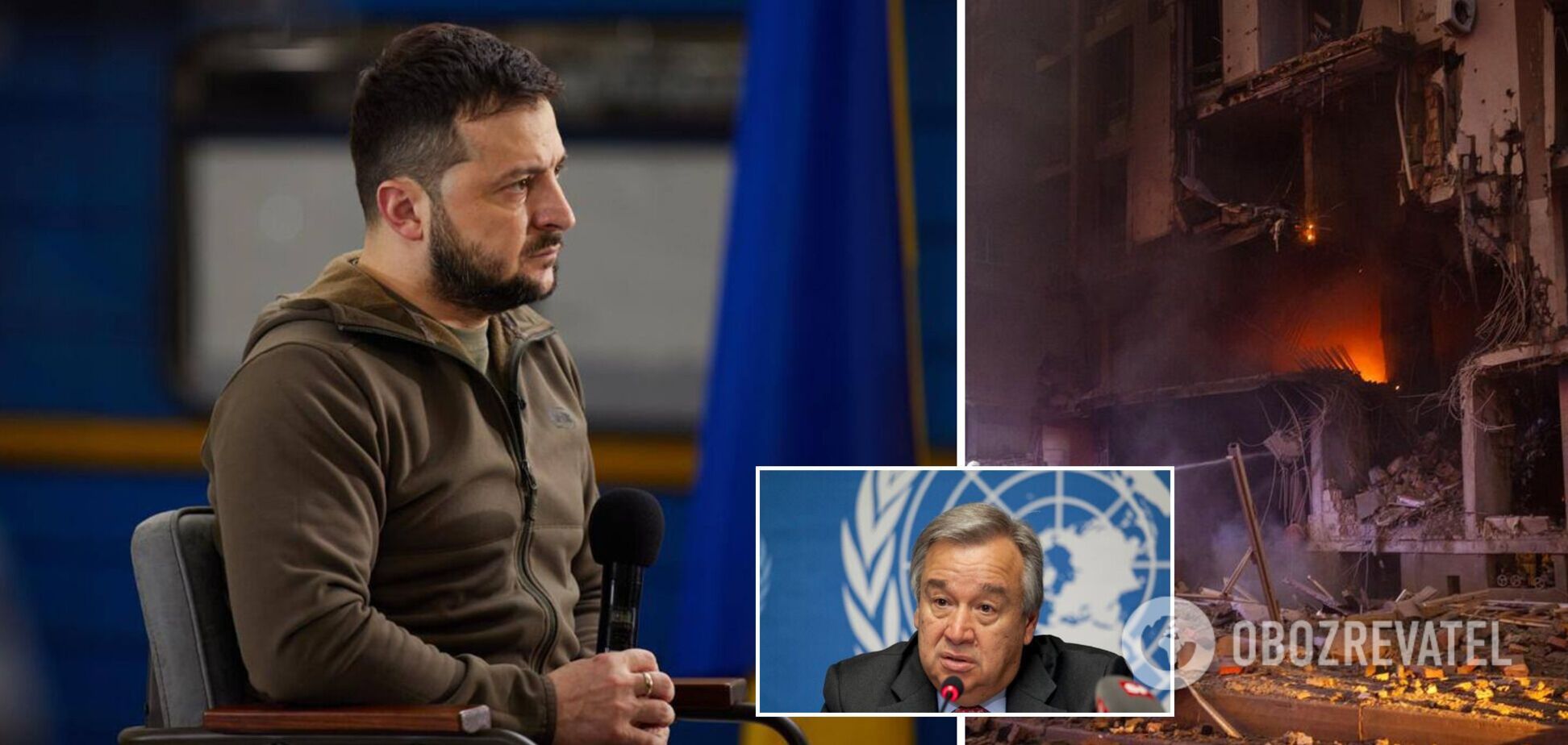 Зеленский – о ракетном ударе по Киеву: унижение ООН осталось без мощного ответа