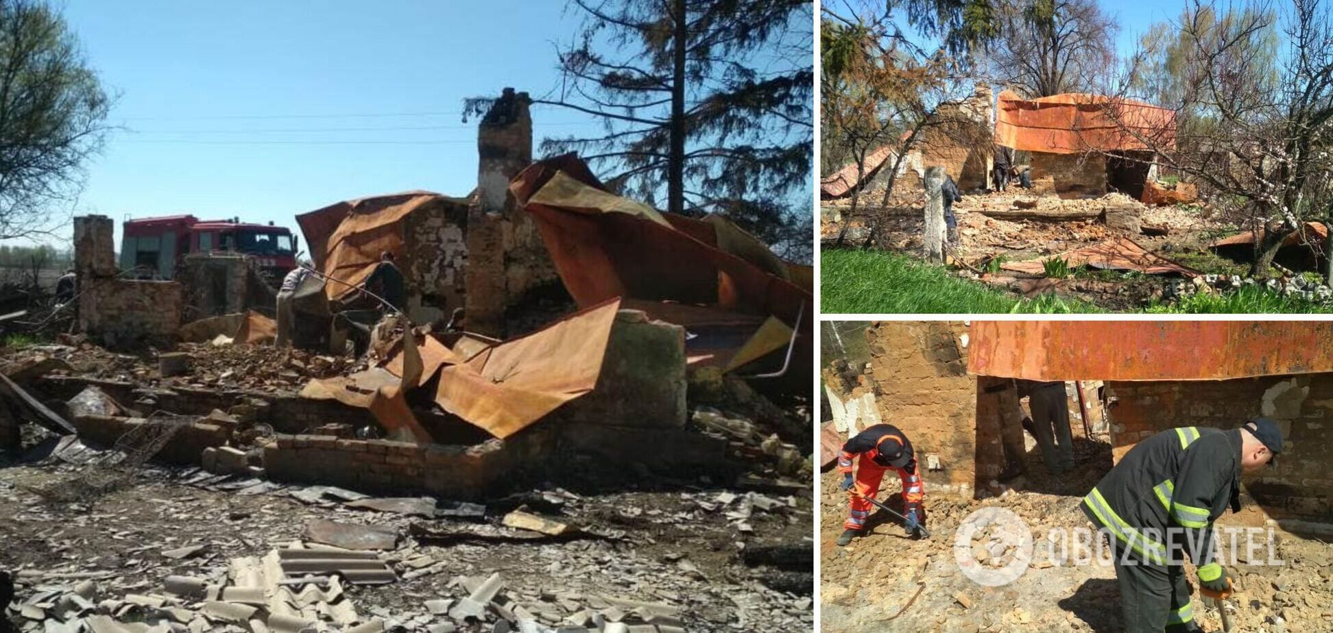 На Чернігівщині під завалами зруйнованих будинків знайшли тіла людей