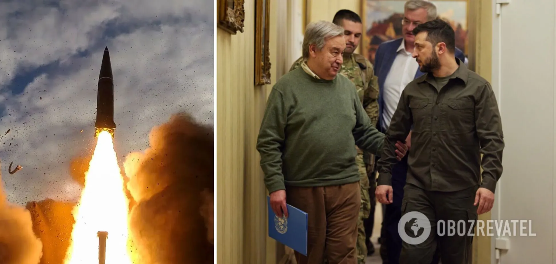 Россия обстреляла Киев во время визита генсека ООН