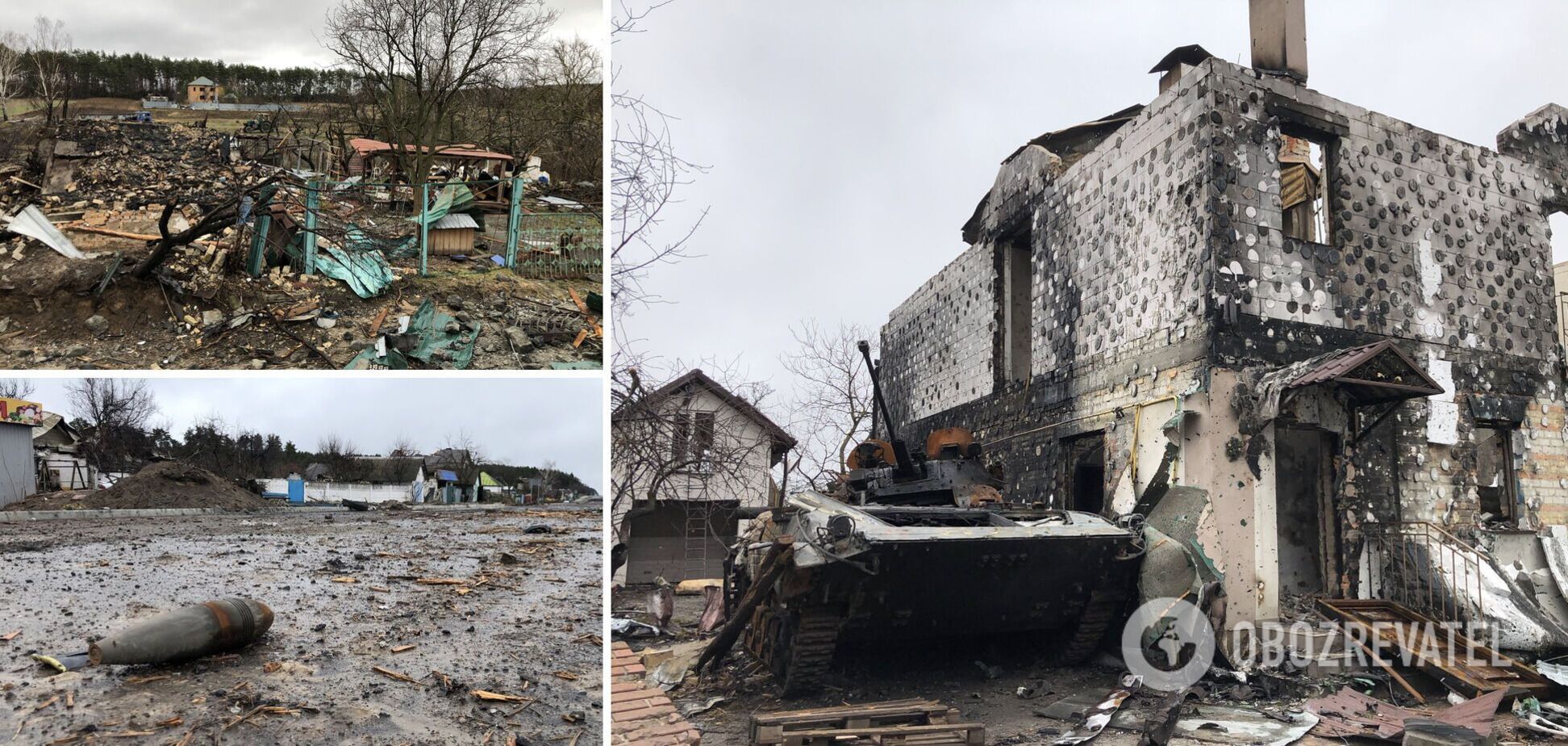Руины, сожженные авто и брошенная оккупантами техника: эксклюзивные фото из освобожденного Залесья под Киевом
