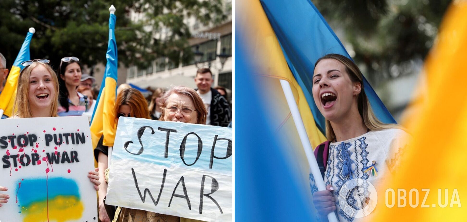 'Остановите Путина': в Будапеште прошла антивоенная акция в поддержку Украины. Фото