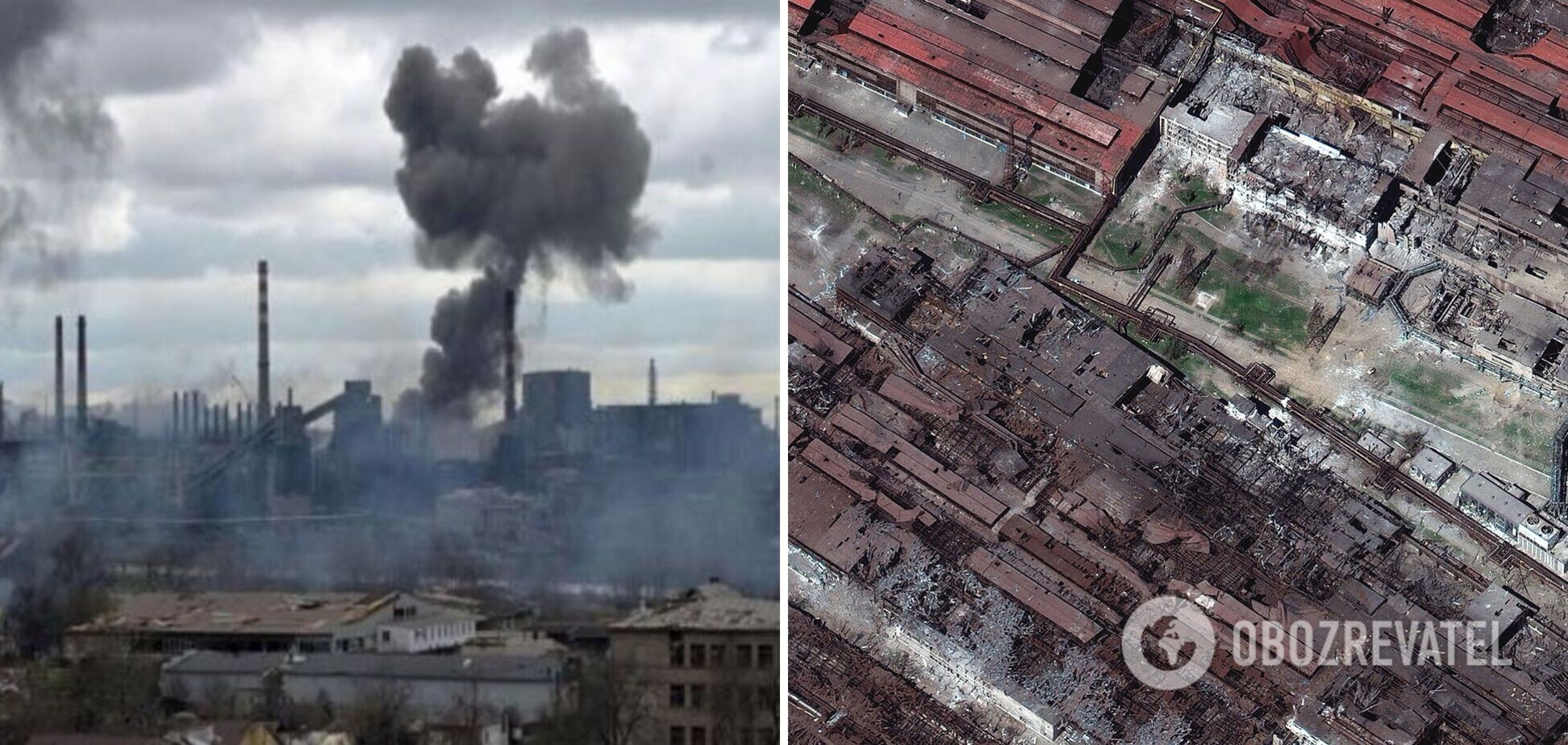 Разрушения на 'Азовстали' показали на спутниковом фото: некоторые здания превратились в руины